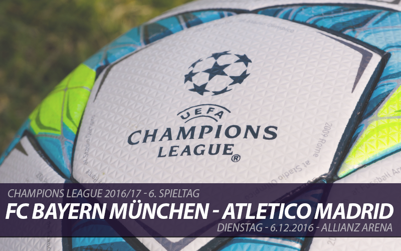 Champions League Tickets: FC Bayern München - Atletico Madrid, 6.12.2016