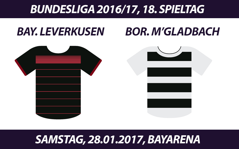 Bundesliga Tickets: Bayer Leverkusen - Borussia Mönchengladbach, 28.1.2017