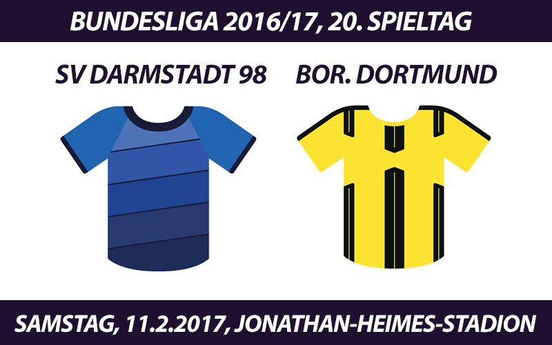 Bundesliga Tickets: SV Darmstadt 98 - Borussia Dortmund, 11.2.2017