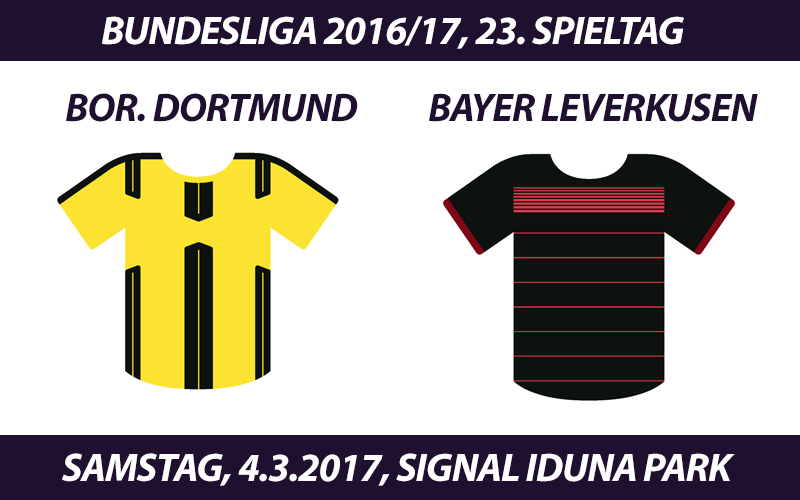Bundesliga Tickets: Borussia Dortmund - Bayer Leverkusen, 4.3.2017