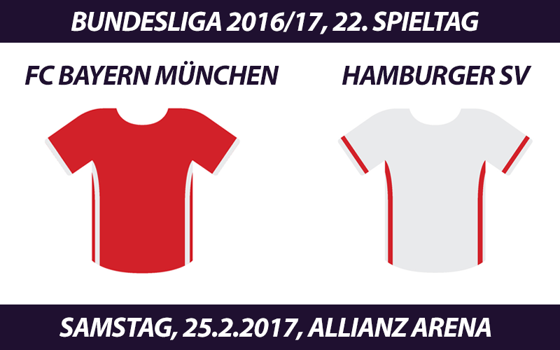 Bundesliga Tickets: FC Bayern München - Hamburger SV, 25.2.2017
