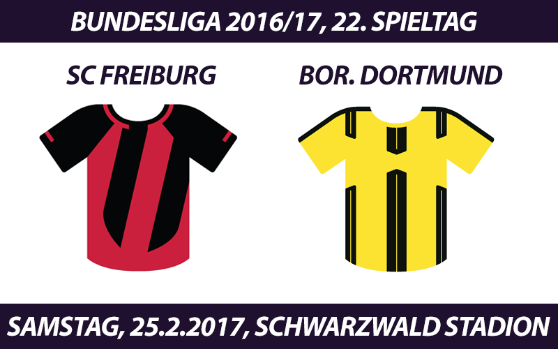 Bundesliga Tickets: SC Freiburg - Borussia Dortmund, 25.2.2017