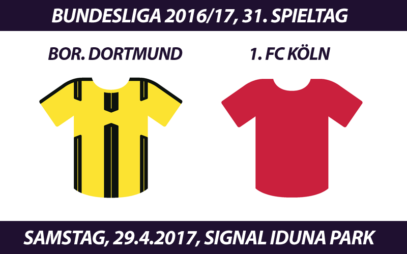Bundesliga Tickets: Borussia Dortmund - 1. FC Köln, 29.4.2017
