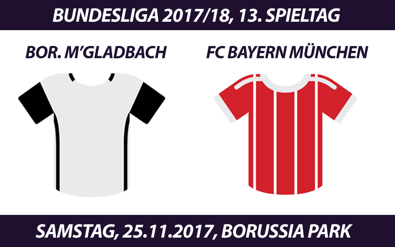 Bundesliga Tickets: Borussia Mönchengladbach - FC Bayern, 25.11.2017